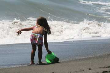 Little Girl On Beach