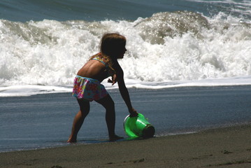 Little Girl On Beach2