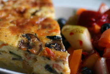 Quiche and Fruit
