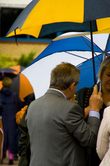 people with umbrella