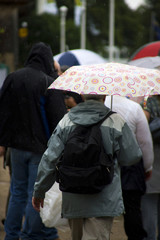 people with umbrella