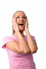 very happy surprised