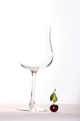 Cherry and wine glass