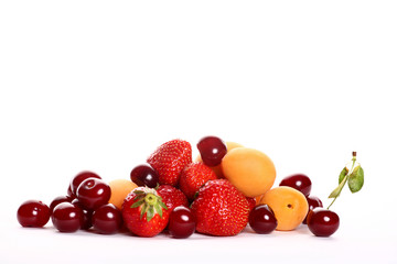Summer fruit salad ingredients