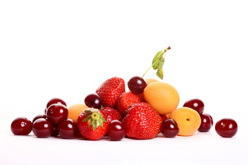 Summer fruit salad ingredients