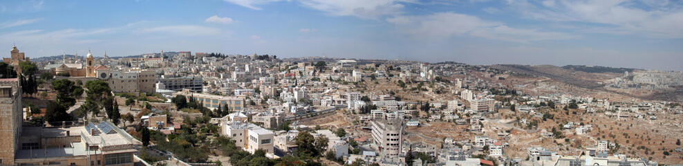 Panoramic view of Bethlehem, Israel