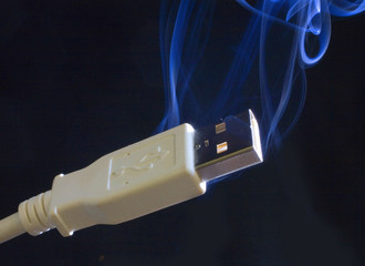 USB connector that transmits data so fast that it's smoking