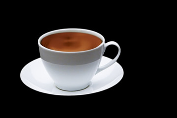 Hot Chocolate on Black Background