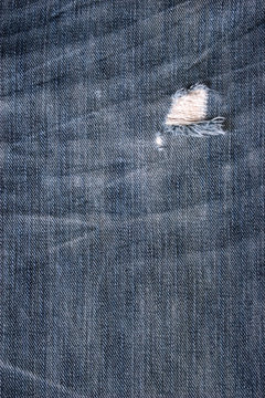 Blue Jean Texture With Hole