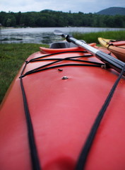 Perspective of Lake in Upstate New York From Red Kayak