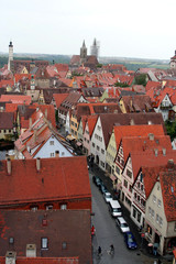 Obraz premium Ancient red roof houses, Rothenburg ob der Tauber