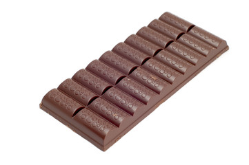 series object on white food - slab chocolate
