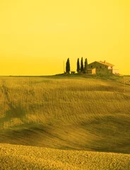 Wall murals Yellow tuscan landscape