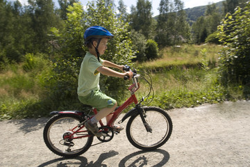 little boy on the bike