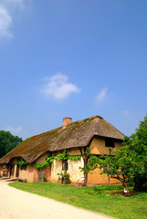 Fototapeta na wymiar Wiejskiej Belgia, historyczny zachowany dom w gospodarstwie