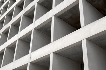concrete building in perspective