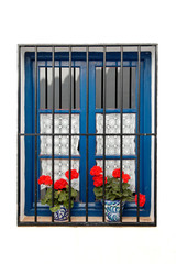 blue window in andalusia