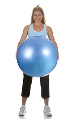 healthy fitness model posing on white isolated background