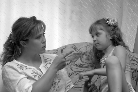 Mother abuses the daughter for a fault