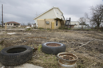 Ninth Ward of New Orleans post katrina