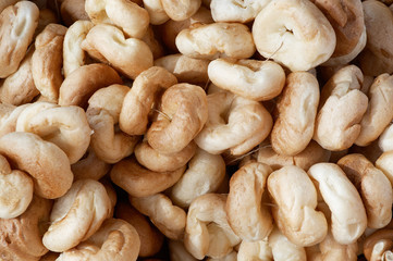 Close-up of rolls as abstract background. Food series..