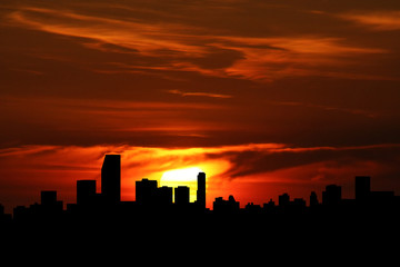 Fototapeta na wymiar Miami at sunset