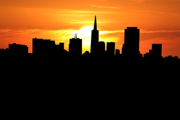 Fototapeta na wymiar San Francisco at sunset