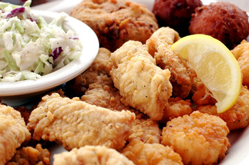 Fried seafood platter  - 3681815