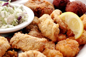 Fotobehang Fried seafood platter  © Danny Hooks