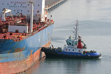 Pilot Boat and Tanker