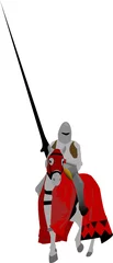 Photo sur Plexiglas Chevaliers chevalier sur une illustration de cheval