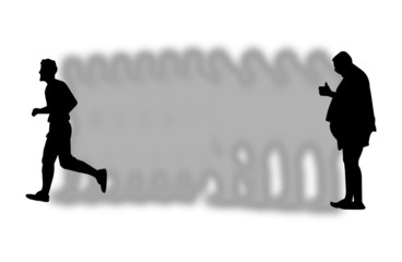 man losing weight illustration