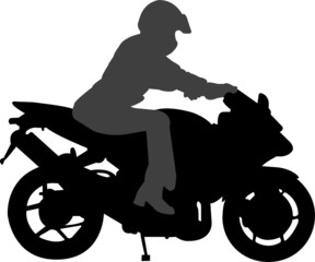 biker silhouettes