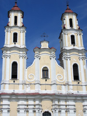 Catholic church in belorussian town Glybokae.