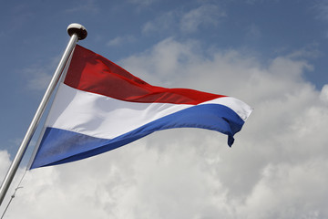 dutch flag in the wind