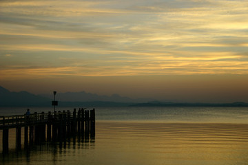 Sunset. The like Chiemsee in Bavaria, Germany. #2