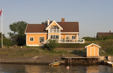 Fototapeta premium Yellow house.
