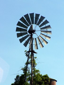 windmill on sunny day