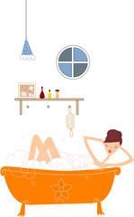 beautiful girl in bathroom