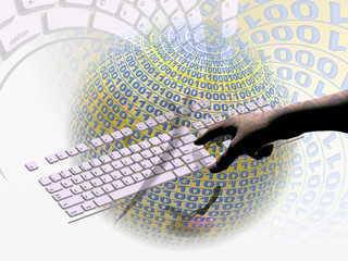 A free interpretation of an internet connection via keyboard