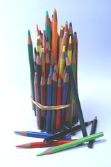 Color Pencils Vertical with loose pencil foreground 01