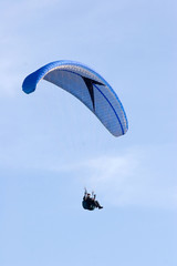 paraglider flying alone
