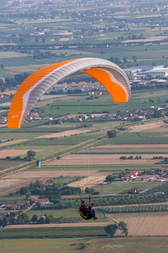 paraglider over the plains