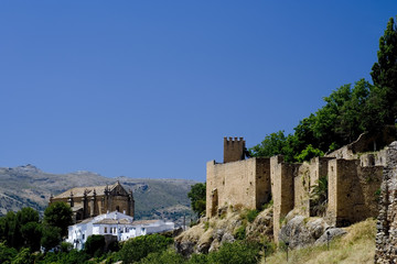 Fototapeta premium Walls and Church in Ronda