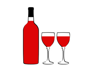 bottle and glass vector