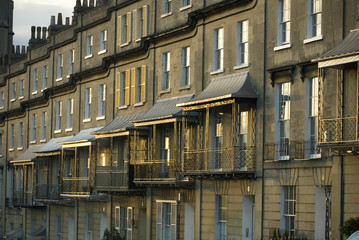 Fototapeta na wymiar Bath balconies