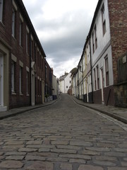 Fototapeta na wymiar Cobbled Old Street In Whitby