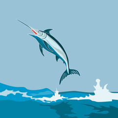Blue marlin fish