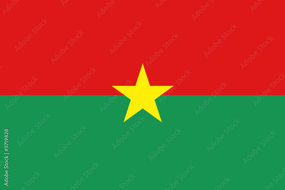 Wall mural flag - burkina faso