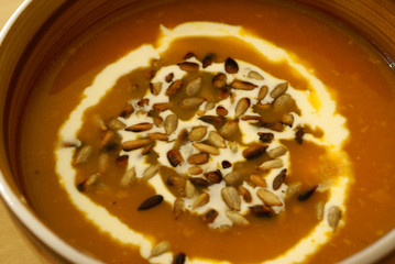 Butternut soup - close-up